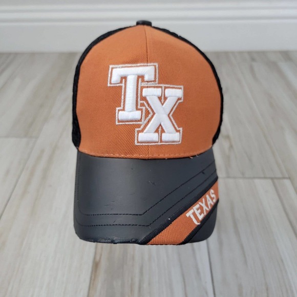 Lot of 2 Texas Longhorns Baseball Cap Hat NCAA Wool Polyester Orange Black - Picture 13 of 16